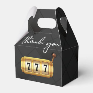 Casino Night Thank you Slot Machine Favour Box