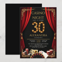 Casino Night Vegas Poker Roulette 30th Birthday