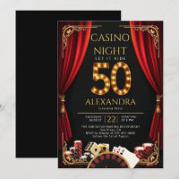 Casino Night Vegas Poker Roulette 50th Birthday