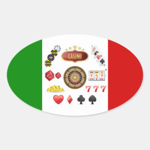 Casino Oval Sticker