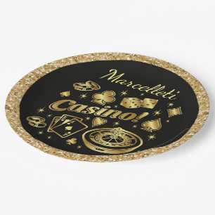 Casino Party Goods Paper Plate
