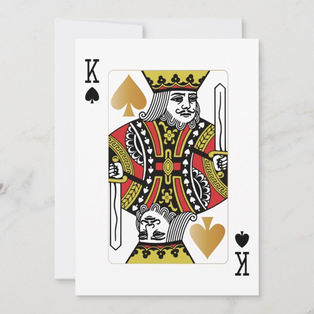 Casino Party Playing Card King (Front)
