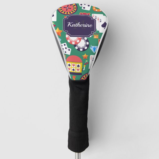 Casino Pattern Golf Head Cover (Front)