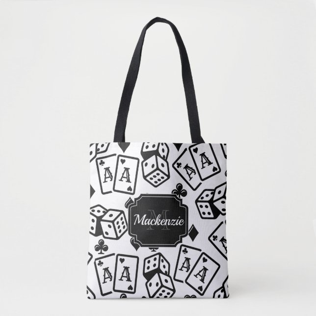 Casino Pattern Tote Bag (Front)