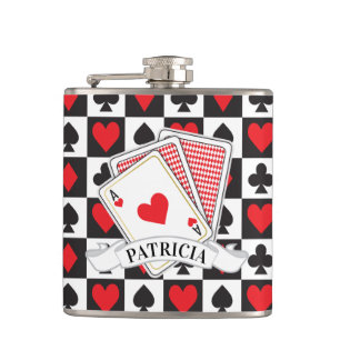 Casino Playing Card Flask