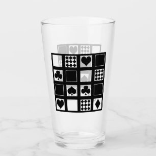 Casino playing cards suits hearts crosses clubs sp glass