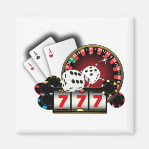 casino, poker, adult item magnet