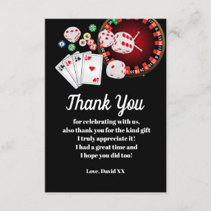 casino, poker, adult, thank you card
