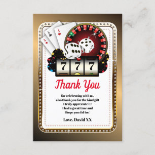 casino, poker, adult, thank you card