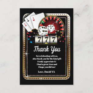 casino, poker, adult, thank you card