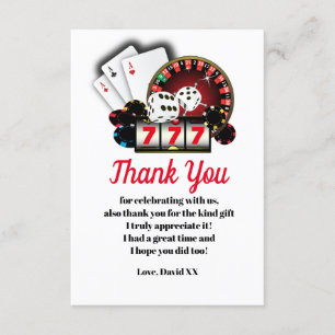 casino, poker, adult, thank you card