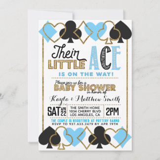 Casino Poker Baby Coed Shower Invitation