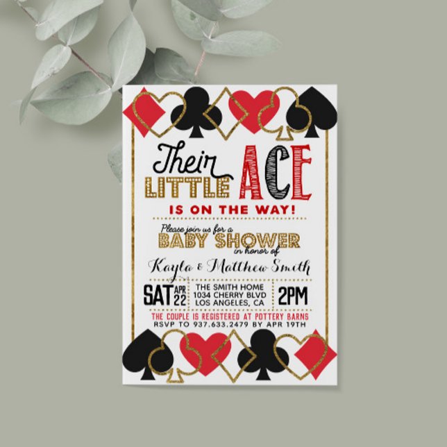 Casino Poker Baby Coed Shower Invitation (Creator Uploaded)