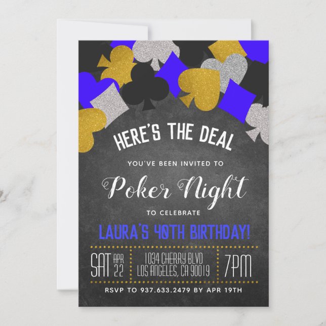 Casino Poker Invitation (Front)