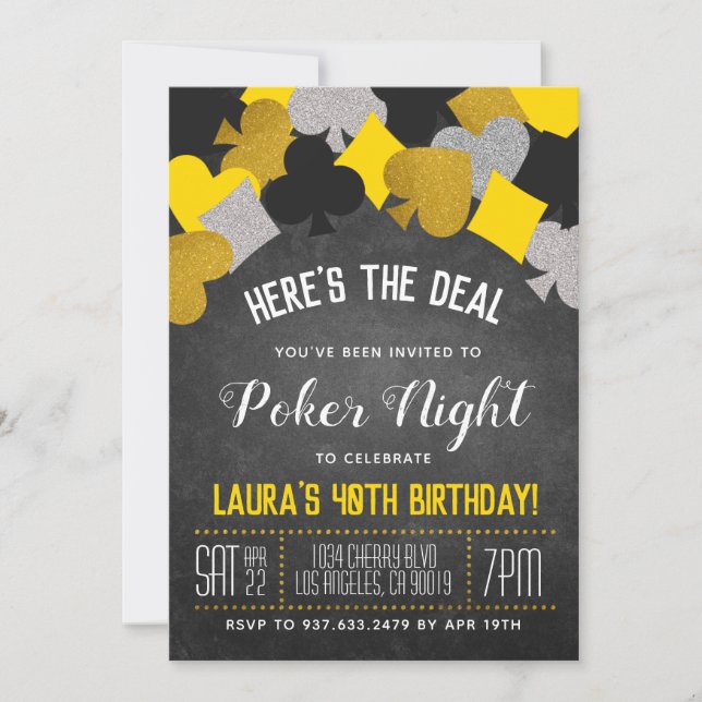 Casino Poker Invitation (Front)