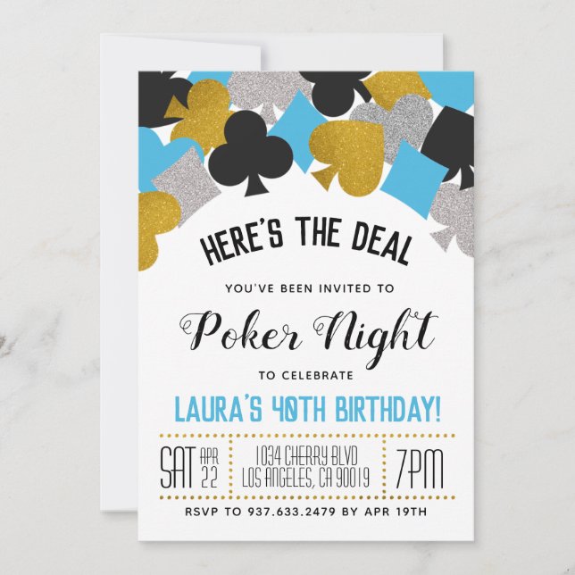 Casino Poker Invitation (Front)