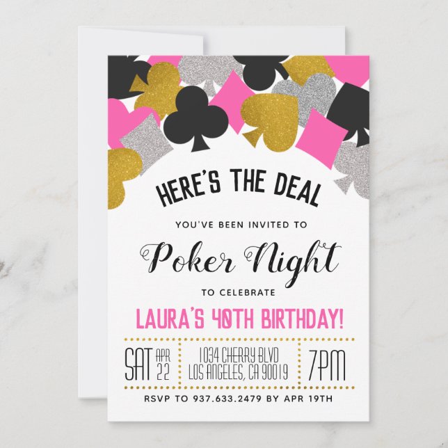Casino Poker Invitation (Front)