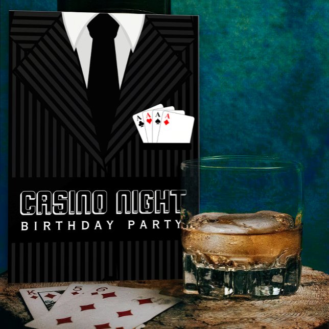 Casino Poker Night Birthday Party Custom Invite (Creator Uploaded)