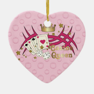 Casino Queen Ceramic Tree Decoration
