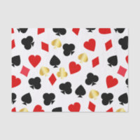 Casino Red, Black and Gold Card Suit Gambling  