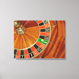 casino roulette wheel ball number zero gambling canvas print