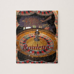 Casino Roulette wheel montage Jigsaw Puzzle