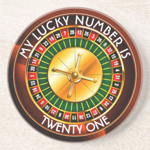 Casino Roulette Wheel With Your Lucky Number Coaster