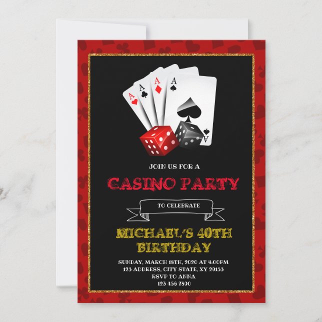 Casino royale party invitation (Front)
