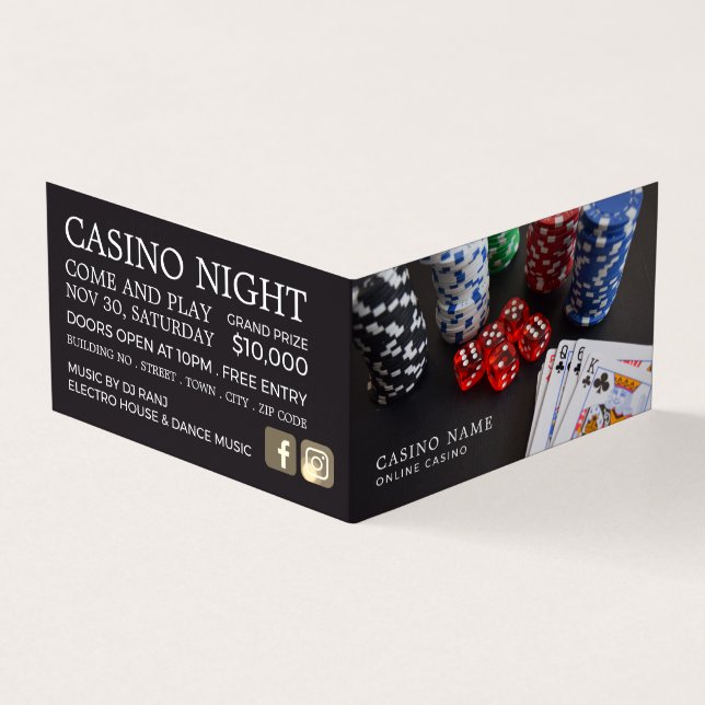 Casino Scene, Casino Manager Detailed Business Card (Outside)