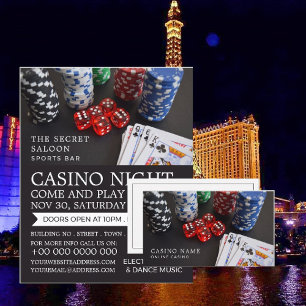 Casino Scene, Online Casino, Gaming Industry Business Card