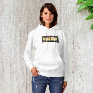 Casino Sign with Neon Polka Dot Letters Hoodie
