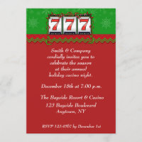 Casino Slots Holiday Invitation
