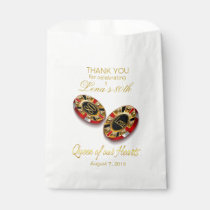 Casino Style Birthday ASK ME TO PUT NAMES IN CHIPS Favour Bags