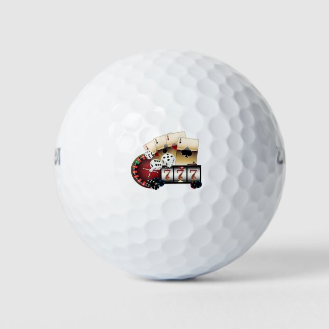 casino, vegas, poker, gambling, adult golf balls (Front)