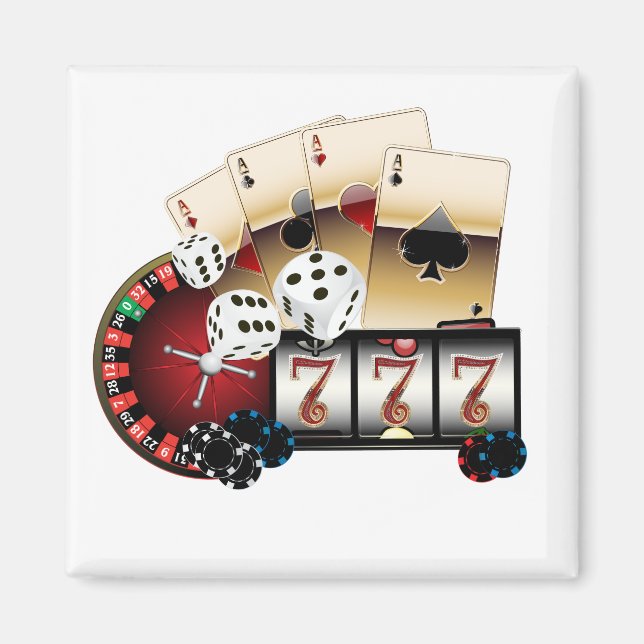 casino, vegas, poker, gambling, adult magnet (Front)