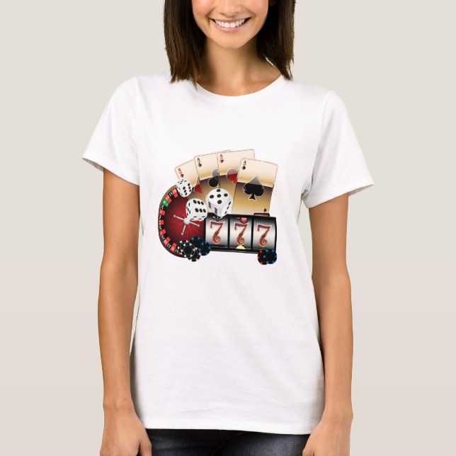 casino, vegas, poker, gambling, adult T-Shirt (Front)