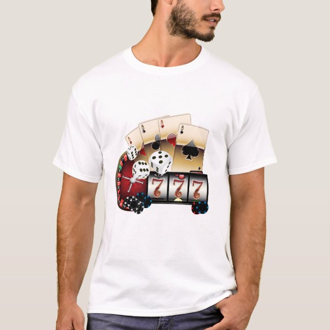 casino, vegas, poker, gambling, adult T-Shirt (Front)