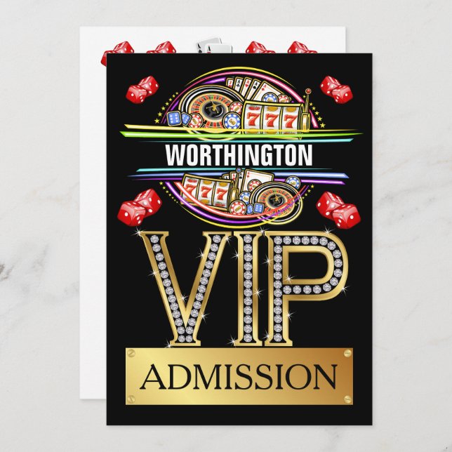 CASINO VIP Admission Invitation (Front/Back)