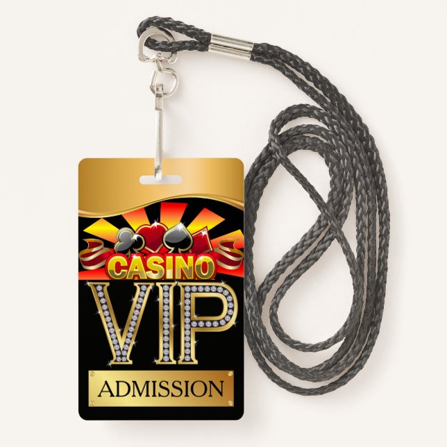 CASINO VIP Lanyard BADGE ID Badge (Front with Lanyard)