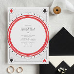Casino Wedding Invite by Origami Prints<br><div class="desc">Elegant and contemporary casino themed wedding design in red,  black and white by Shelby Allison. Click the Casino Wedding Collection link to view matching items including invitations,  rsvp cards,  favours,  stickers and more.</div>
