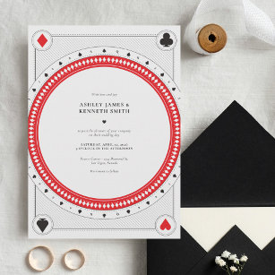 Casino Wedding Invite by Origami Prints