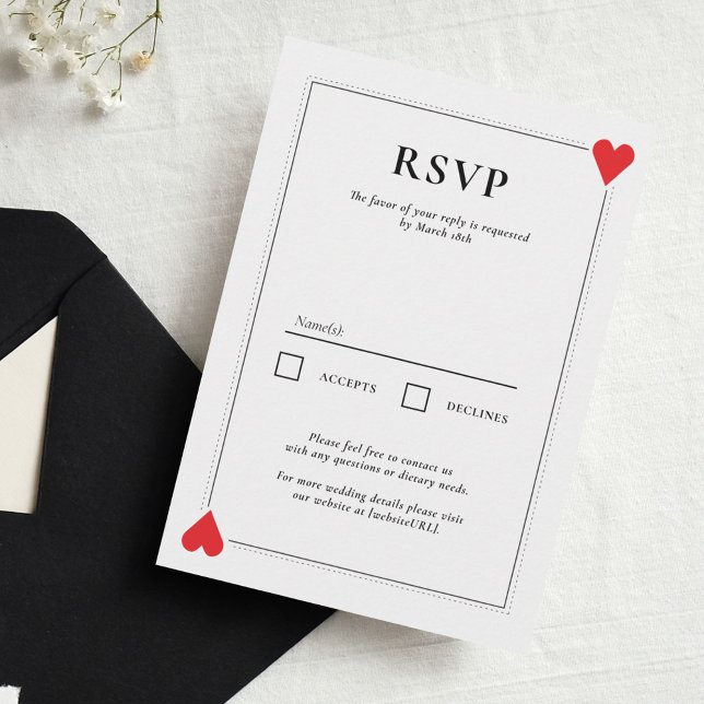 Casino Wedding RSVP Card (Creator Uploaded)