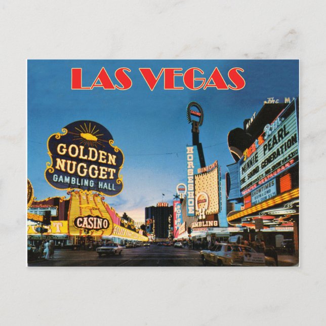 Casinos in Las Vegas city Postcard (Front)