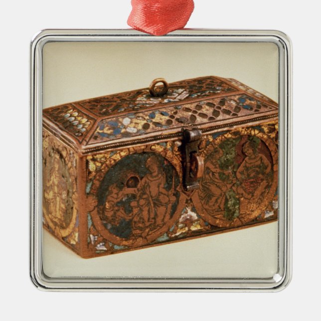 Casket, 13th century metal tree decoration (Front)