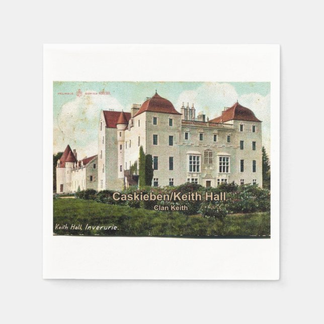Caskieben Castle/Keith Hall, Clan Keith Napkin (Front)