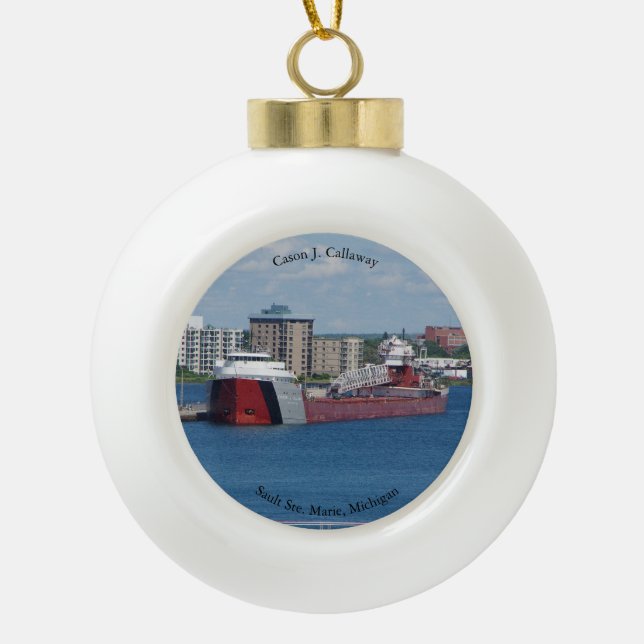 Cason J. Callaway ball or snowflake ornament (Front)