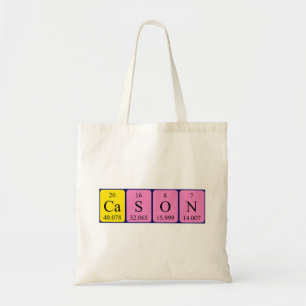Cason periodic table name tote bag