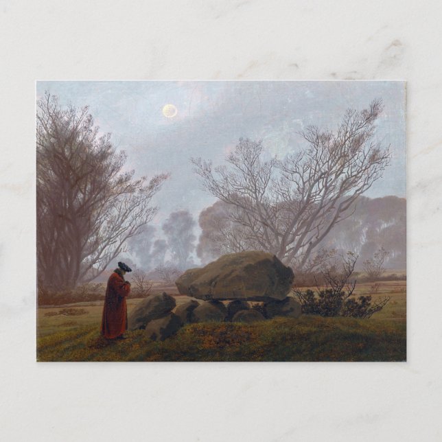 Caspar David Friedrich A Walk at Dusk Postcard (Front)