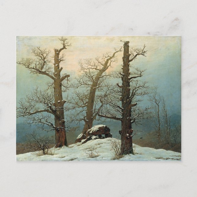Caspar David Friedrich Cairn in Snow Postcard (Front)
