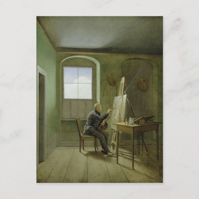 Caspar David Friedrich  in his studio, 1811 Postcard (Front)